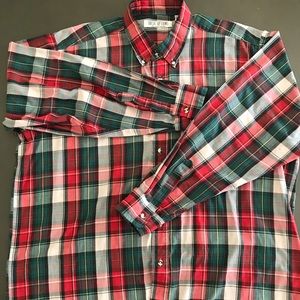 VINTAGE Single Needle Tailoring BASIC OPTIONS plaid l/s shirt Men size XL